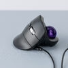 トラックボールマウス（チルトホイール・高速スクロール・エルゴノミクス・静音・2.4GHz・Bluetooth・ワイヤレス・5ボタン・USB-C充電式・バイオレット）