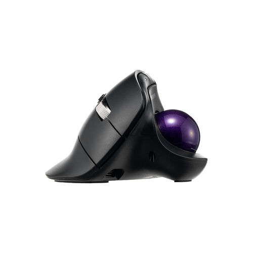 トラックボールマウス（チルトホイール・高速スクロール・エルゴノミクス・静音・2.4GHz・Bluetooth・ワイヤレス・5ボタン・USB-C充電式・バイオレット）