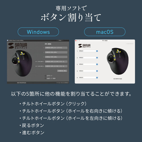 トラックボールマウス（チルトホイール・高速スクロール・エルゴノミクス・静音・2.4GHz・Bluetooth・ワイヤレス・5ボタン・USB-C充電式・バイオレット）