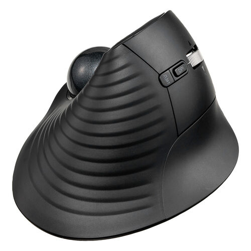 トラックボールマウス（チルトホイール・高速スクロール・エルゴノミクス・静音・2.4GHz・Bluetooth・ワイヤレス・5ボタン・USB-C充電式・ブラック）