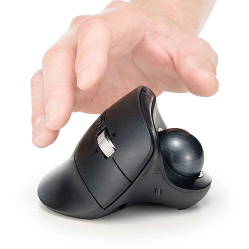 トラックボールマウス（チルトホイール・高速スクロール・エルゴノミクス・静音・2.4GHz・Bluetooth・ワイヤレス・5ボタン・USB-C充電式・ブラック）