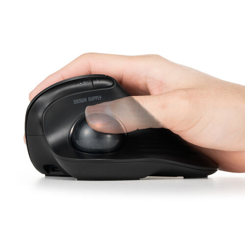 トラックボールマウス（チルトホイール・高速スクロール・エルゴノミクス・静音・2.4GHz・Bluetooth・ワイヤレス・5ボタン・USB-C充電式・ブラック）