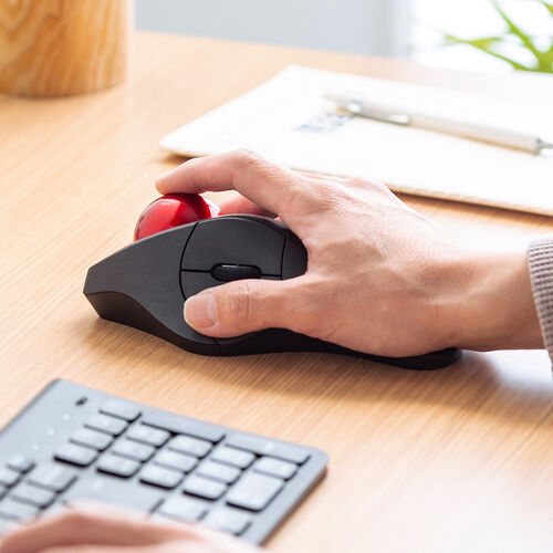 【在庫処分のため 超特価】ワイヤレスマウス(Bluetooth・おすすめ・おしゃれ・人気・トラックボールマウス・静音・5ボタン・光学式センサー・電池式・ブラック） MAWBTTB138