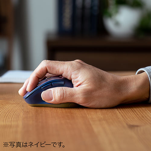 Type-Cワイヤレスマウス 小型マウス 5ボタンマウス アルミホイール 静音マウス ブルーLED ブラック
