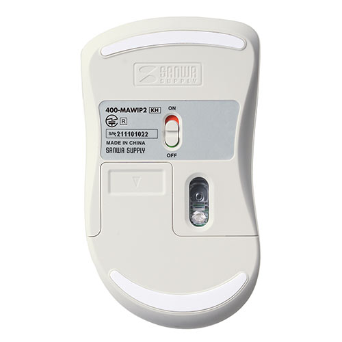 ワイヤレスマウス 静音マウス Type-A 小型サイズ 3ボタン カウント切り替え800/1200/1600 ネイビー