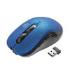 ワイヤレスマウス（2.4GHzレシーバー・USB-C充電式・戻る/進む・5ボタン・静音・無線・ラバーコーティング・ブルー）