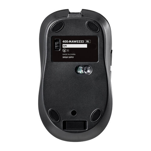 ワイヤレスマウス（2.4GHzレシーバー・USB-C充電式・戻る/進む・5ボタン・静音・無線・ラバーコーティング・ブルー）