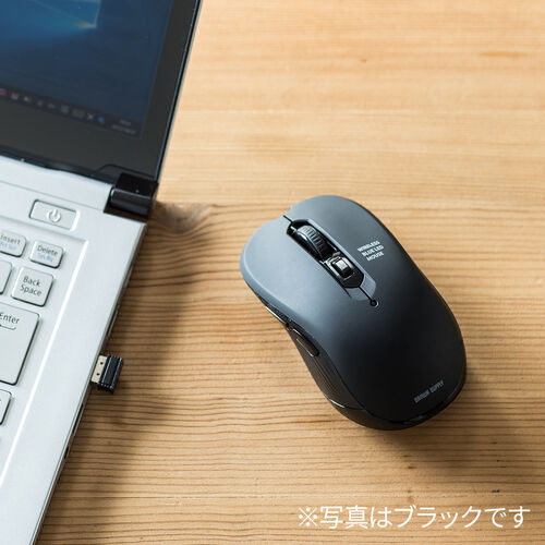 ワイヤレスマウス（2.4GHzレシーバー・USB-C充電式・戻る/進む・5ボタン・静音・無線・ラバーコーティング・レッド）