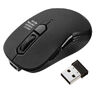 小型ワイヤレスマウス（2.4GHzレシーバー・USB-C充電式・戻る/進む・5ボタン・静音・無線・ラバーコーティング・ブラック）