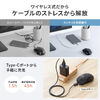小型ワイヤレスマウス（2.4GHzレシーバー・USB-C充電式・戻る/進む・5ボタン・静音・無線・ラバーコーティング・ブルー）