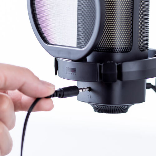 USBゲーミングマイク（コンデンサーマイク・RGBライティング・ノイズキャンセル・単一指向性・アームスタンド付き・配信用・ゲーム実況・ボイスチャット・web会議・録音・PC・PS5/4）