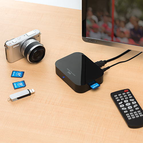 メディアプレーヤー サンワサプライ HDMI 動画再生 SD/USBメモリ MED-PL2K102【メディアプレーヤー】テレビと接続して、パソコン