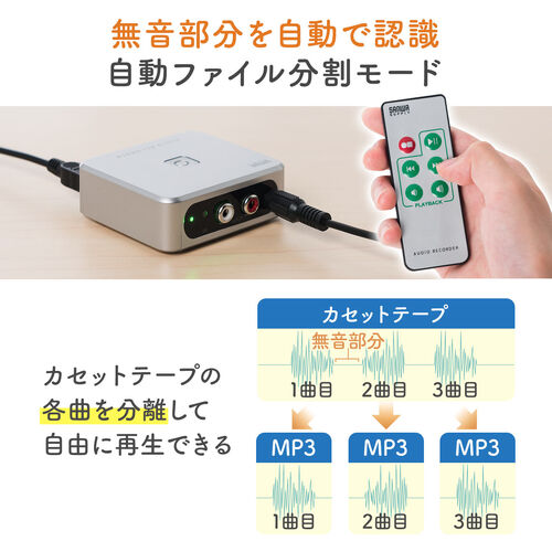 オーディオキャプチャー|カセットテープ/レコード/ラジオ→SD/USB簡単保存