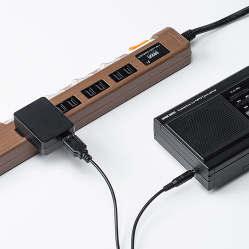 カセットテープ変換プレーヤー（MP3変換・デジタル保存・ラジオ・microSD・AC電源・乾電池・音声録音・防災・地震・水害） MEDI037 サンワサプライ