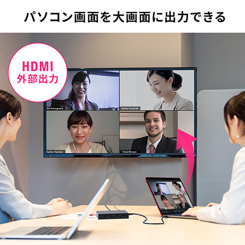 USB-HDMIカメラアダプタ(UVC対応・WEBカメラ・4入力・HDMI出力・Zoom・Skype・Windows・Mac）