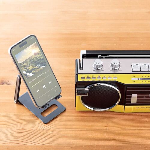 Bluetooth搭載 多機能ラジカセ ＆ カセット変換（デジタル保存・USBメモリ/SDカード・MP3プレーヤー・乾電池/AC電源・AM/FM/ラジオ・イエロー）