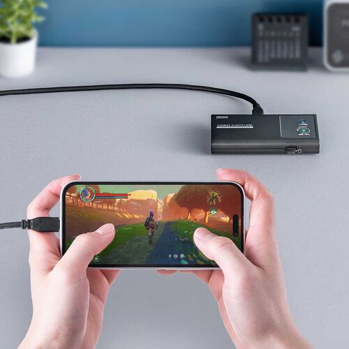 ビデオキャプチャー（USBC・充電しながら・スマホ/タブレット・画面録画・PD100W・DP Altモード・1080p・フルHD・キャプチャーボード・ゲーム・microSD保存・画録・パソコン不要 ）