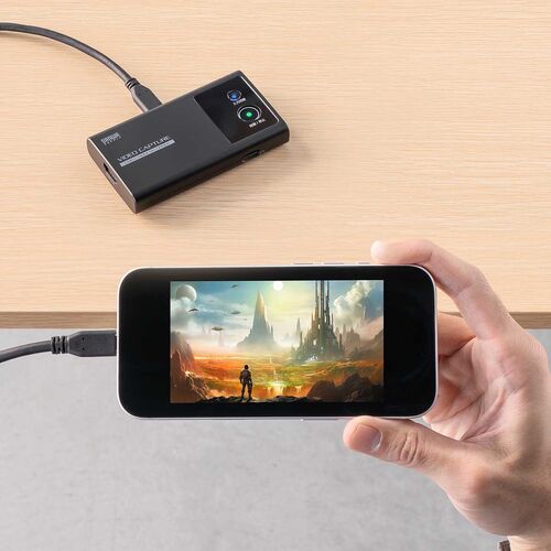 ビデオキャプチャー（USBC・充電しながら・スマホ/タブレット・画面録画・PD100W・DP Altモード・1080p・フルHD・キャプチャーボード・ゲーム・microSD保存・画録・パソコン不要 ）