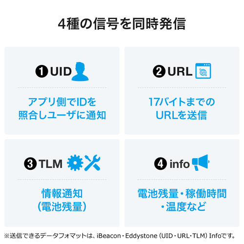 BLEビーコン（発信機・小型・防塵防水IP65・マルチアドバタイズ・ボタン電池交換可能・Bluetooth・1個）