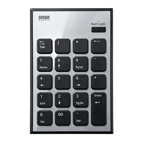 Bluetoothテンキー（Bluetooth・無線・モバイル・持ち運び・薄型・小型・パンタグラフ・アイソレーション・電池式）