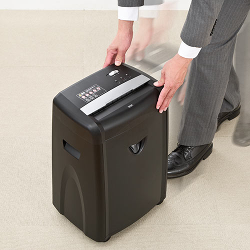 シュレッダー（業務用・電動・ミニクロスカット・A4・クレジットカード・DVD・CD・キャスター） PSD017 サンワサプライ