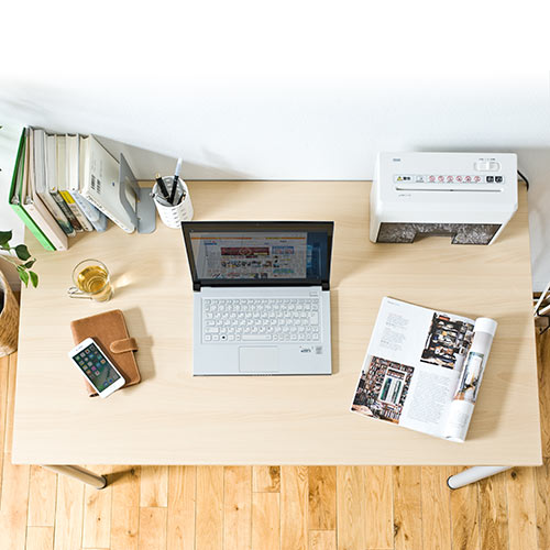 シュレッダー（家庭用・電動・マイクロクロスカット・A4・静音・連続使用・コンパクト・卓上・軽量）EZ4-PSD025 サンワサプライ