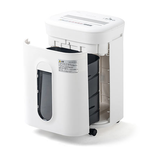 シュレッダー（業務用・電動・クロスカット・A4・連続使用・オフィス・ホッチキス・クレジットカード・DVD・CD・キャスター）EZ4-PSD050 サンワサプライ