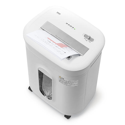 シュレッダー（業務用・電動・クロスカット・A4・連続使用・オフィス・ホッチキス・クレジットカード・DVD・CD・キャスター）EZ4-PSD050 サンワサプライ