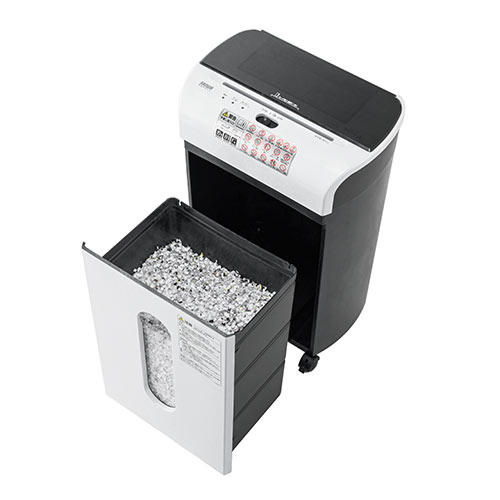 シュレッダー（オートフィード・業務用・自動細断・自動給紙110枚・クロスカット・5×10mm・手差し細断8枚・クレジットカード細断） PSD060
