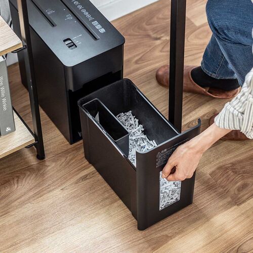 シュレッダー（静音・コンパクト・ パーソナルシュレッダー・電動・クロスカット・ホッチキス対応・最大5枚・カード・CD/DVD・9L・ブラック）