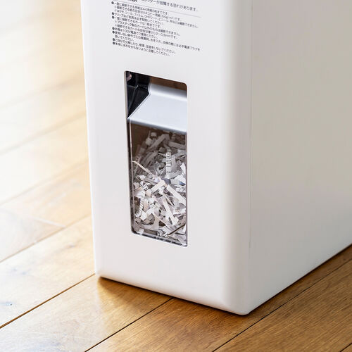 シュレッダー（静音・コンパクト・ パーソナルシュレッダー・電動・クロスカット・ホッチキス対応・最大5枚・カード・CD/DVD・9L・ホワイト）