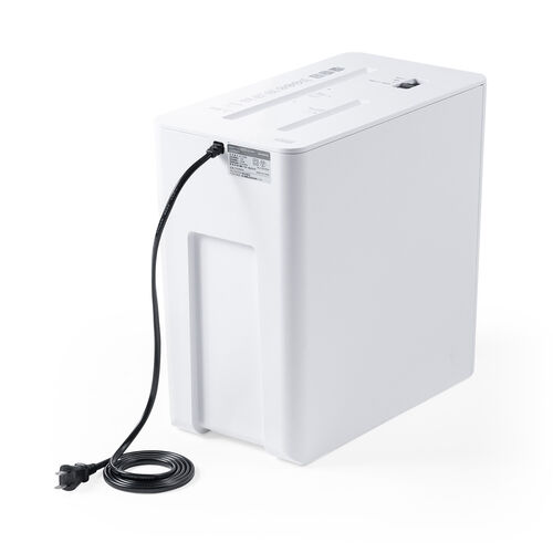 シュレッダー（静音・コンパクト・ パーソナルシュレッダー・電動・クロスカット・ホッチキス対応・最大5枚・カード・CD/DVD・9L・ホワイト）