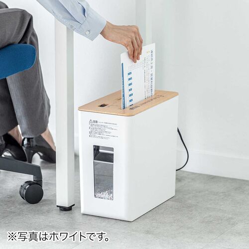 シュレッダー（超静音・コンパクト・ パーソナルシュレッダー・電動・マイクロカット・ホッチキス対応・カード・CD・DVD・ブラック） PSD063BK