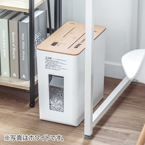 シュレッダー（超静音・コンパクト・ パーソナルシュレッダー・電動・マイクロカット・ホッチキス対応・カード・CD・DVD・ブラック） PSD063BK