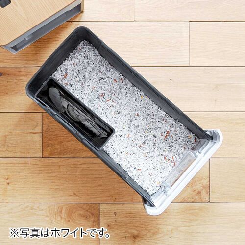 シュレッダー（超静音・コンパクト・ パーソナルシュレッダー・電動・マイクロカット・ホッチキス対応・カード・CD・DVD・ブラック） PSD063BK