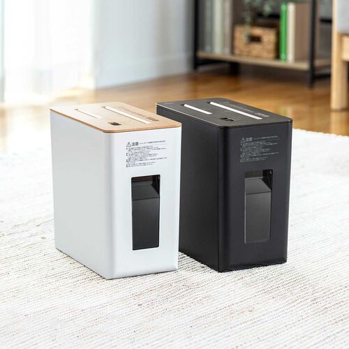 シュレッダー（超静音・コンパクト・パーソナルシュレッダー・電動・マイクロカット・ホッチキス対応・カード・CD・DVD・ホワイト） PSD063W