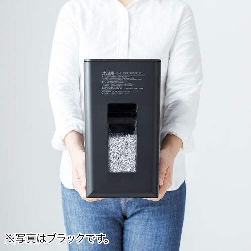 シュレッダー（超静音・コンパクト・パーソナルシュレッダー・電動・マイクロカット・ホッチキス対応・カード・CD・DVD・ホワイト） PSD063W