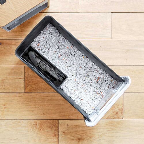 シュレッダー（超静音・コンパクト・パーソナルシュレッダー・電動・マイクロカット・ホッチキス対応・カード・CD・DVD・ホワイト） PSD063W