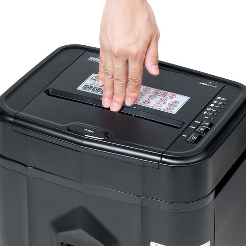 シュレッダー（業務用・オートフィード・自動細断・連続給紙・ミニクロスカット・160枚細断・手差細断・60分連続細断・カード・ホッチキス・クリップ・静音・19L）