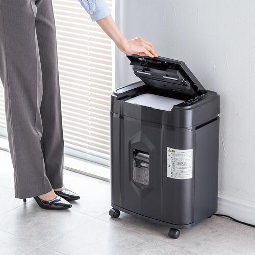 シュレッダー（業務用・オートフィード・自動細断・連続給紙・ミニクロスカット・160枚細断・手差細断・60分連続細断・カード・ホッチキス・クリップ・静音・19L）