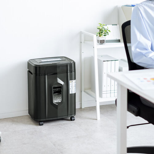 シュレッダー（業務用・オートフィード・自動細断・連続給紙・ミニクロスカット・160枚細断・手差細断・60分連続細断・カード・ホッチキス・クリップ・静音・19L）