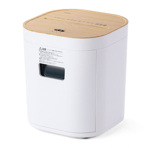 シュレッダー（静音・コンパクトシュレッダー・パーソナルシュレッダー・電動シュレッダー・マイクロカット・ホッチキス対応・最大4枚・12L・ホワイト）