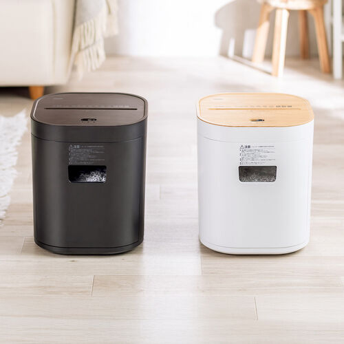 シュレッダー（静音・コンパクトシュレッダー・パーソナルシュレッダー・電動シュレッダー・マイクロカット・ホッチキス対応・最大4枚・12L・ホワイト）