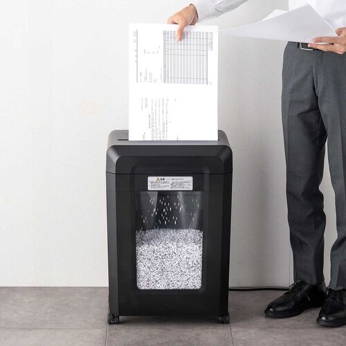 マイクロカットシュレッダー（大容量30L・A3対応・最大9枚同時細断・2×10mm・CD/DVD対応・カード対応・秘密情報漏洩対策）