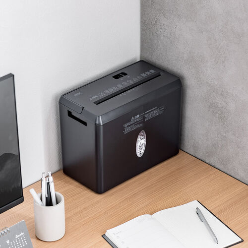 卓上シュレッダー（コンパクトシュレッダー・家庭用・コンパクト・容量8L・細断枚数4枚・ブラック）