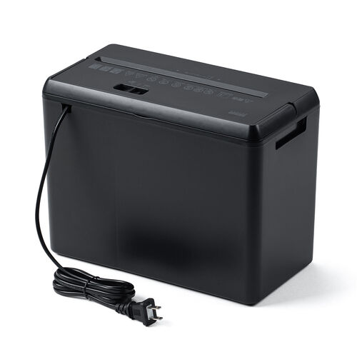 卓上シュレッダー（コンパクトシュレッダー・家庭用・コンパクト・容量8L・細断枚数4枚・ブラック）