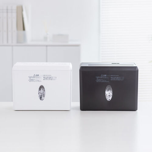 卓上シュレッダー（コンパクトシュレッダー・家庭用・コンパクト・容量8L・細断枚数4枚・ブラック）