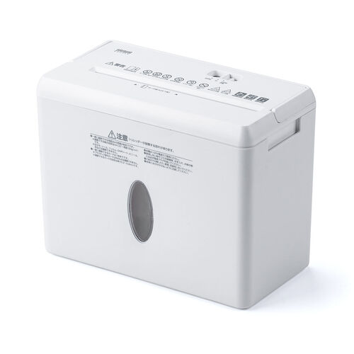 卓上シュレッダー（コンパクトシュレッダー・家庭用・コンパクト・容量8L・細断枚数4枚・ホワイト）