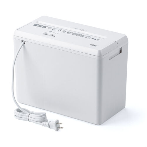 卓上シュレッダー（コンパクトシュレッダー・家庭用・コンパクト・容量8L・細断枚数4枚・ホワイト）