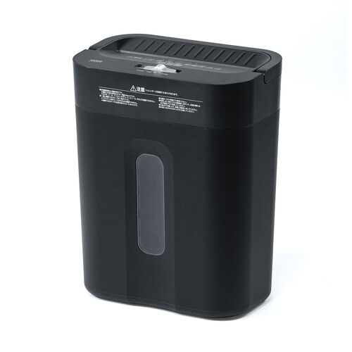 電動シュレッダー（家庭用・クロスカット・静音・60dB・15L・大容量ダストボックス・最大7枚細断・連続5分使用・ホッチキス対応・カード対応・ブラック）